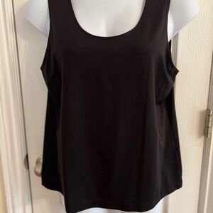 Chico's Black Boxy Tank Top with Scoop Neckline